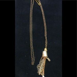 Thimble and chain necklace 17 1/2” long
